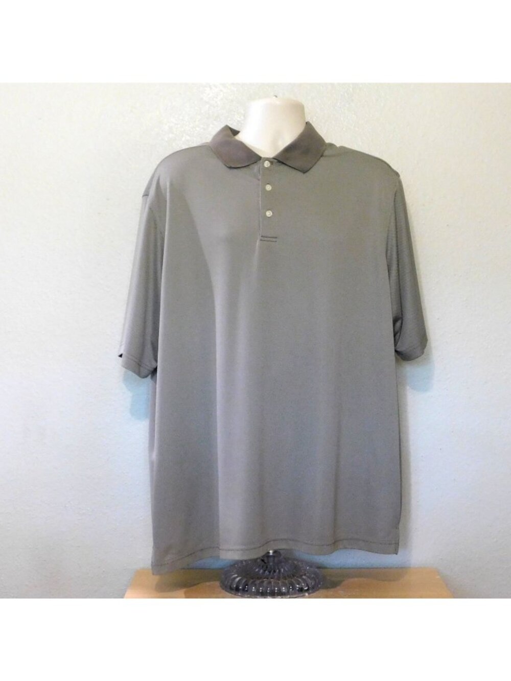 Walter Hagen Hydro-Dri Polo Golf Shirt Mens 2XL Brown Polyester Short Sleeve